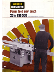 Wadkin BSS Power Feed Sawbench